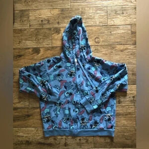 disneyland disney Lilo Stitch Sweater Pullover Zip Youth XXL 19